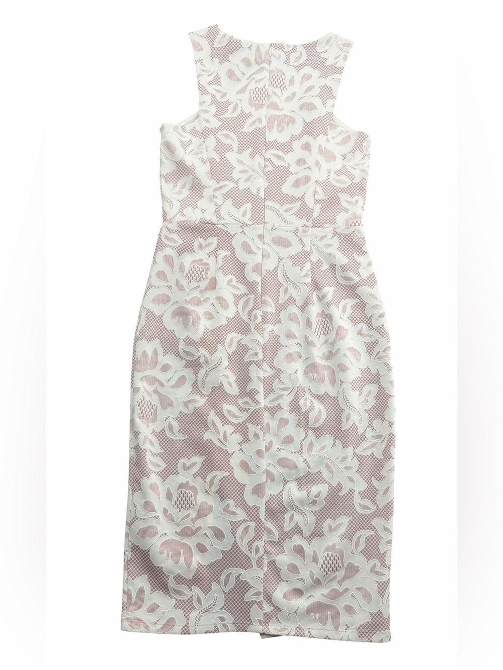 KATE and LILY Sleeveless Mauve Midi Sheath Dress with Floral Lace overlay/Size:4 - Picture 3 of 15